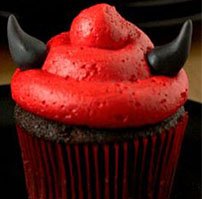 3. ördögszarv cupcake