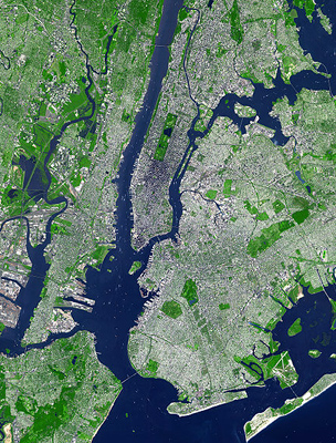 New York műholdfelvétele