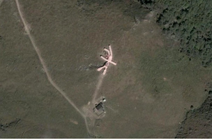 A nyuszi a Google Earth felvételén