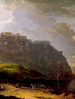 A várhegy és alatta az egykori Nor Loch