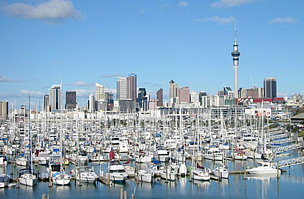 Auckland látképe