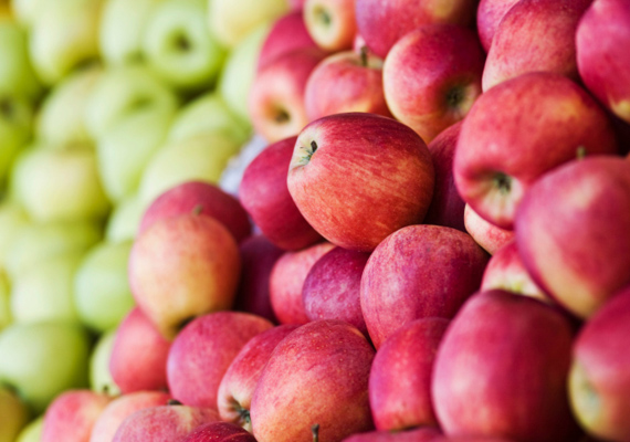 	Az alma magas flavonoidtartalma főként a héjában van jelen, bőven tartalmaz olyan ásványi anyagokat, mint a cink, a kálcium, a fluor és a szelén.