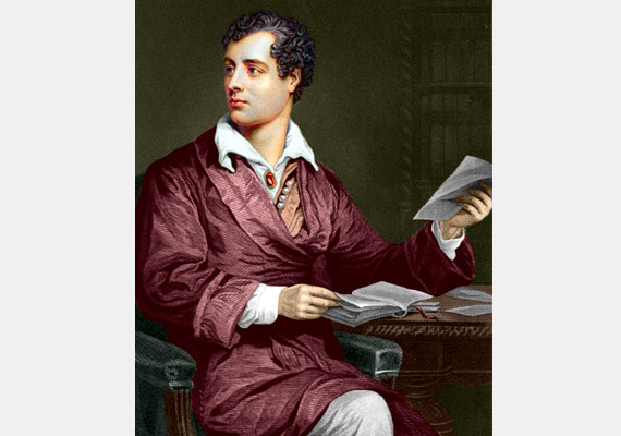 	Lord Byron leginkább kétszersültet, szódavizet és ecetbe áztatott burgonyát evett. Gyapjú alsóruhákba tekerte testét, hogy leizzadja magáról a kilókat, és megszállottan méregette a súlyát. Kiadós étkezéseit jókora adag magnézium-karbonáttal zárta.