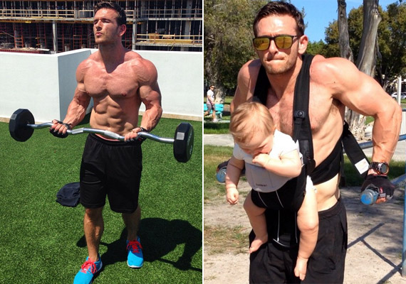 	Ethan Marine: edzés súlyzóval és saját testtel - illetve saját babával.