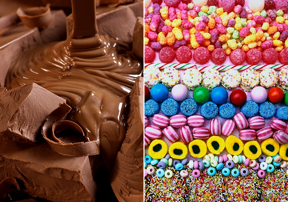 
                        	Talán felesleges is mondani, hogy cukorkák, csokoládék és nugátok cukortartalma milyen veszélyesen magas. Ha nem akarsz lemondani a csokoládéról, válassz olyat, ami egészséges!