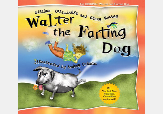 	Kapaszkodj meg, egy bestsellerrel ismertetünk meg, amikor a Walter, the Farting Dog című könyvet bemutatjuk. A magyarra fordított cím a következő: Walter, a pukizó kutya. Különösebb magyarázatot nem is igényel, miről szól.