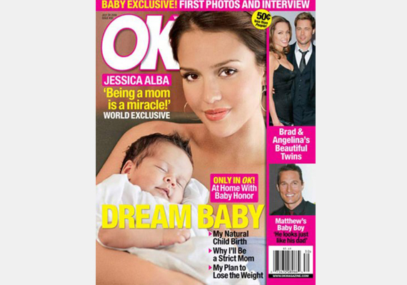 	Jessica Alba gyermekének neve Honor Marie Warren, akiről az első fotót az OK! magazin közölhette címlapján, cirka 1,5 millió dollárért.