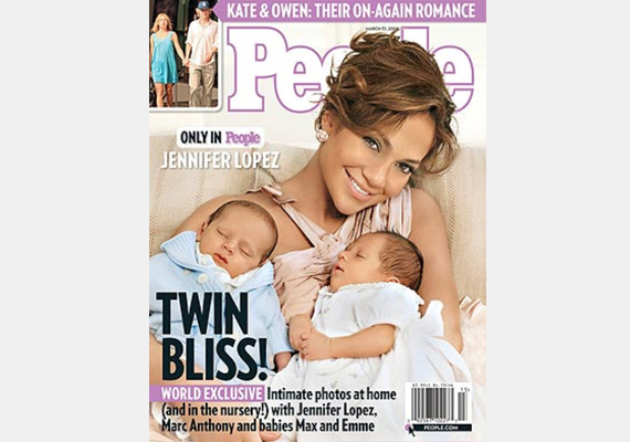 	Jennifer Lopez és Marc Anthony ikreinek, Emme-nek és Maximiliannek a fotójáért a People magazin 6 millió dollárt fizetett.