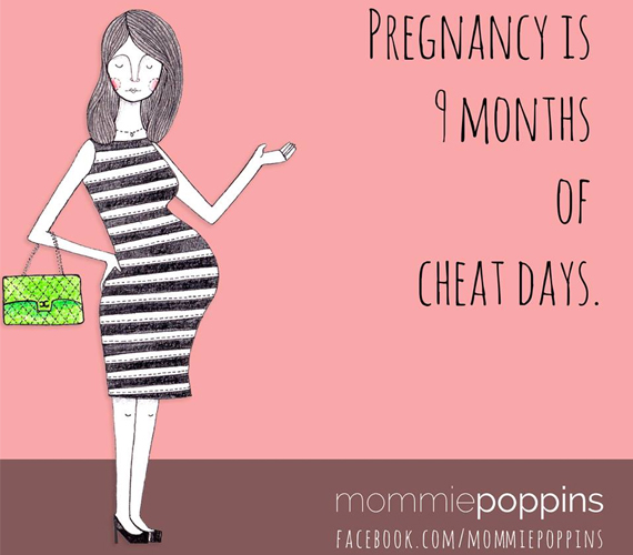 
                        	A terhesség kilenc hónapra elegendő csalónap a diétádban.