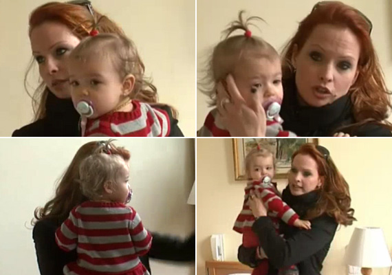 
                        	A TV2 Aktív című műsorának nézői azon ritka pillanatoknak lehettek tanúi, amikor Dobó Kata a kamerák előtt mutatta meg immár egyéves kislányát, Szofit.
