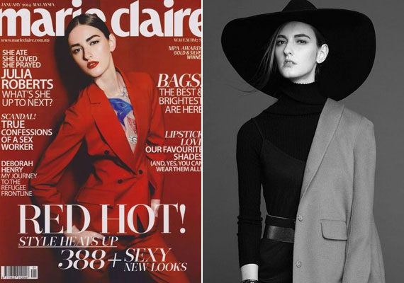 
                        	Vass Virág 180 centis, vékony alkatával és fehér bőrével keresett modell az ázsiai országokban - Malajziában a magyar lány díszítette a Marie Claire 2014-es januári számnak címlapját.