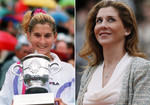 
                        	Szeles Mónika kilenc Grand Slam-győzelmével a legsikeresebb magyar teniszező. 1991-ben és 1992-ben a világ egyik legjobb női játékosa volt. 1993-ban abba kellett hagynia a sportot, miután egy Steffi Graf-rajongó néző a teniszpályán hátba szúrta. 1995 augusztusában visszatért, de karrierje már nem volt ugyanaz, mint előtte, végül 2008 februárjában visszavonult. A 42 éves sportolónő évek óta kapcsolatban él a 32 évvel idősebb amerikai milliomossal, Tom Golisanóval.