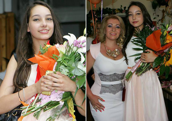 	Kiszel Tünde lánya, Donatella júniusban a 14. születésnapját és a ballagását is megünnepelte. A modellkedéssel is foglalkozó lány már a cicás szemek sminkelését is eltanulta édesanyjától.