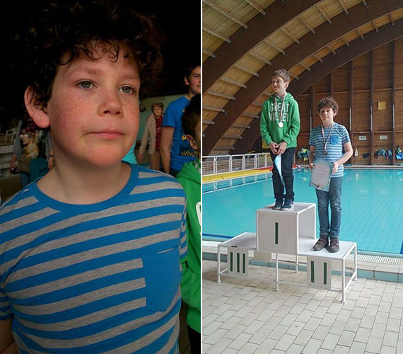 	A 12 éves Simon akkor kapott rá az úszásra, amikor édesapjával először átúszták a Balaton. A Trappancs Egyesületnél, a Szervátültetett Gyermekek Rehabilitációs és Sportegyesületénél úszik.