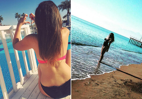 	Tavaly év végén még bikinis fotót is posztolt magáról, amikor családjával Antalyában töltötték az ünnepeket. 
