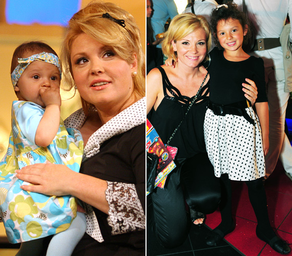 	Panka édesanyjával 2008 februárjában, másfél évesen és 2011 júliusában, ötéves nagylányként a Megasztár kulisszái mögött.