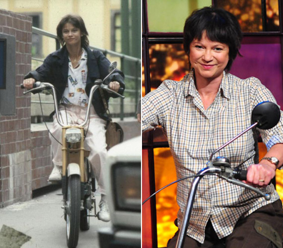 	Lindaként a Babetta robogón és 2011 novemberében a TV2 Frizbi című műsorában, amikor újra motorra pattant.