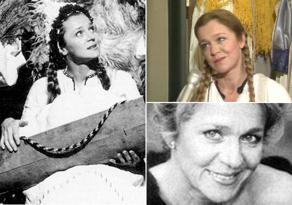 
                        	A bal oldali fotón Máriaként, a Csíksomlyói passió című darabban. Fiatal színésznőként gyönyörű volt.