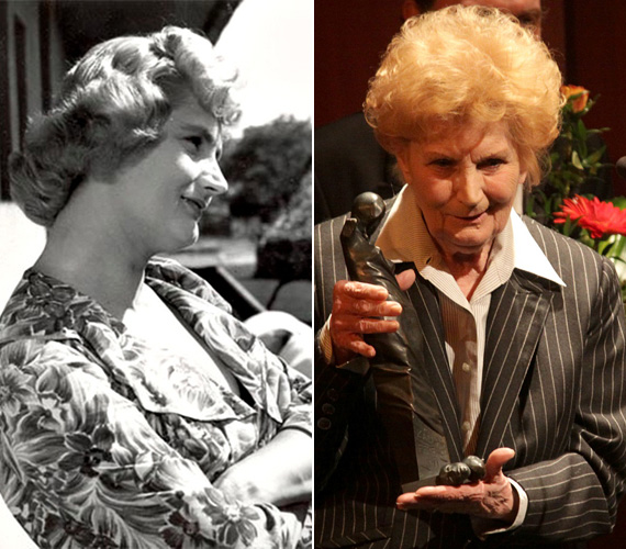 
                        	Máthé Erzsi 1927-ben született, idén májusban lesz 88 éves. A színművésznőt számos díjjal kitüntették pályafutása során: kétszer kapott Kossuth-díjat, kétszer Jászai Mari-díjat, érdemes és kiváló művész, a Halhatatlanok Társulatának örökös tagja és a Nemzet Színésze. Rengeteg színdarabban játszott, emellett 70-nél több  filmben láthatták a nézők, mint a Szindbád, a Szeleburdi család, a Fekete város vagy a 2009-es Koccanás. A televízióan pedig Tábori Nórával alkotott felejthetetlen párost a Szeszélyes évszakokban.
