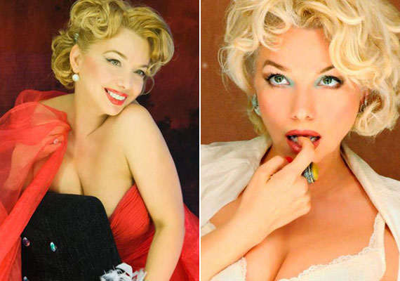 
                        	Marilyn Monroe bőrébe is belebújt, a képeket látva egy világhírű kozmetikai márka fel is kérte, hogy legyen a reklámarcuk.