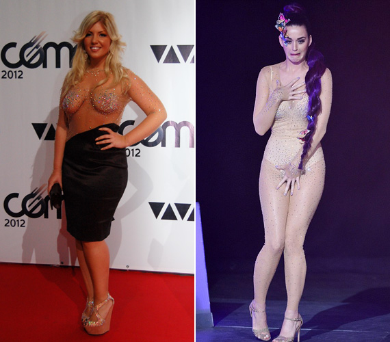 	Mintha a 21 éves magyar énekesnő ruhája ihlette volna, néhány nappal a hazai díjkiosztót követően a világhírű Katy Perry a Torontóban rendezett MuchMusic Video Awardson új, Wide Awake című dalát egy hasonló öltözetben adta elő.