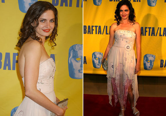 
                        	2004-ben a 13th BAFTA/LA Britannia Awards-on egy csipkével és hímzésekkel díszített púderszínű ruhában jelent meg.