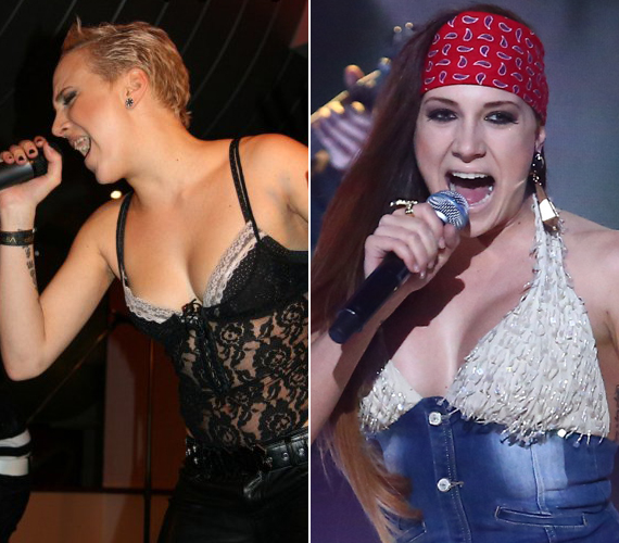 	Tóth Gabinak is a változás éve volt 2012, az énekesnő nemcsak a melleit szabatta át, hanem hosszú, barna póthajat is rakatott fel.