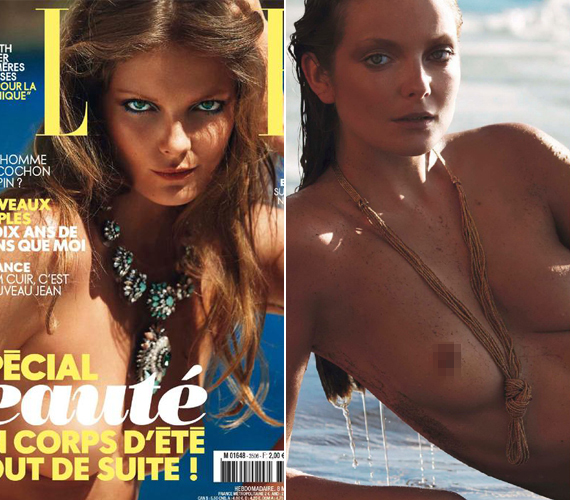 
                        	Pontosan három évvel ezelőtt szerepelt a magyar Elle magazin címlapján, bár akkor több ruha volt a modellen.