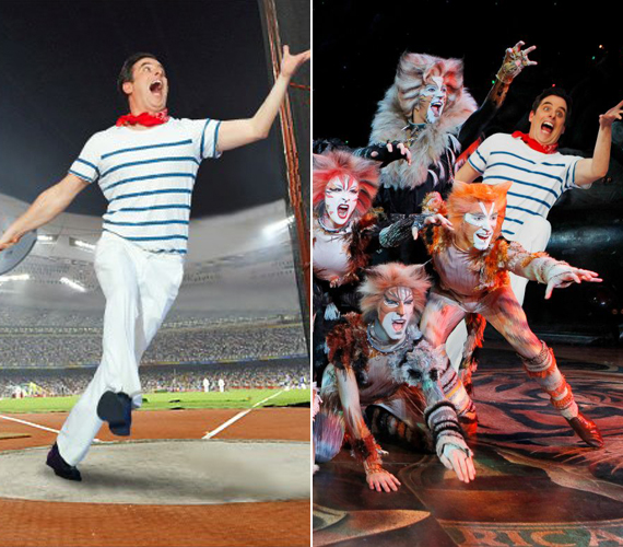 	Másik két képen olimpiai diszkoszvetővé avanzsálták és a Macskák musical szereplői közé rakták a műsorvezetőt.