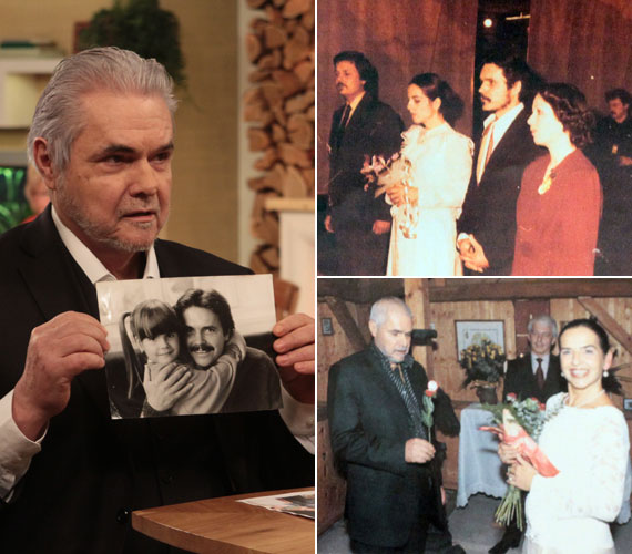 	A Rózsa Sándor című filmben nyújtott alakításával ismertté vált színész régi képeket is mutatott a Család-barát magazinban, például az esküvői fotójukat 1979-ből.