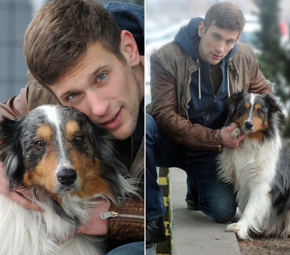 	Bartha Krisztián karakteréhez tartozik a sorozat legújabb szőrős, négylábú kedvence Merlin, a hétéves border collie kutyus is.