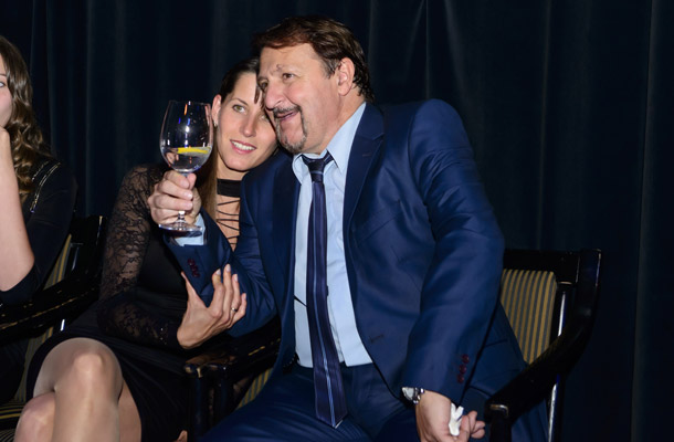 Szerednyey Béla és felesége a Mamma Mia! premierjén