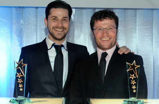 A 2014-es Story-gálán Stohl Andrással - mindketten díjazottak voltak