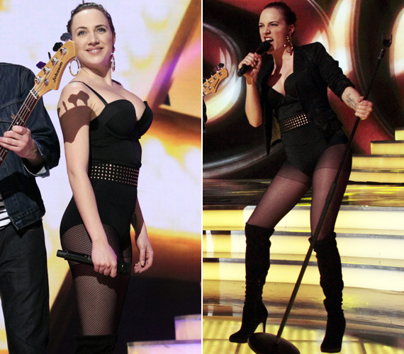 	Február közepén az Eurovíziós Dalfesztivál hazai válogatójának, az M1-en futó, A Dal című műsornak a harmadik elődöntőjében is ledér öltözetben állt színpadra.