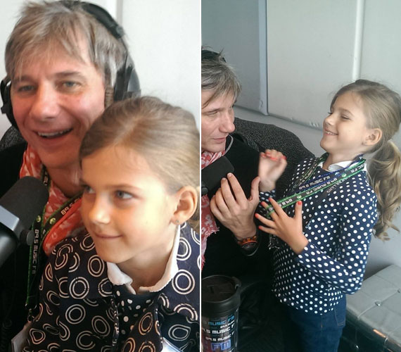 
                        	A szünidőkben időnként meglátogatta édesapját, Bochkor Gábort a Music FM rádióban.