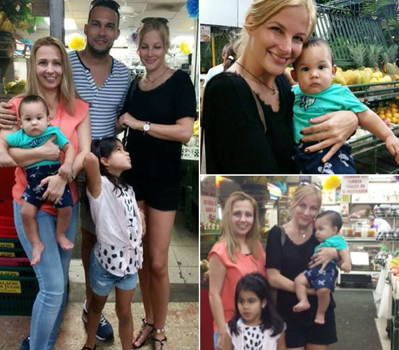 	Gombos Edina nyáron költözött ki családjával Floridába. Várkonyi Andrea pár napos külföldi nyaralásán természetesen őket is meglátogatta, a kis Matteót örömmel ölbe kapta.