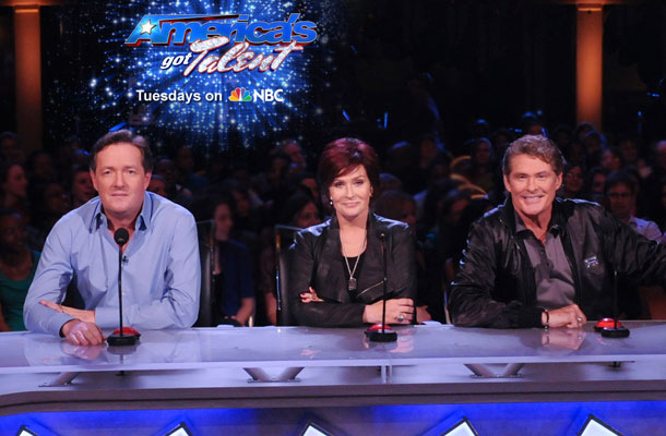 Piers Morgan, Sharon Osbourne és David Hasselhoff az America's Got Talentben