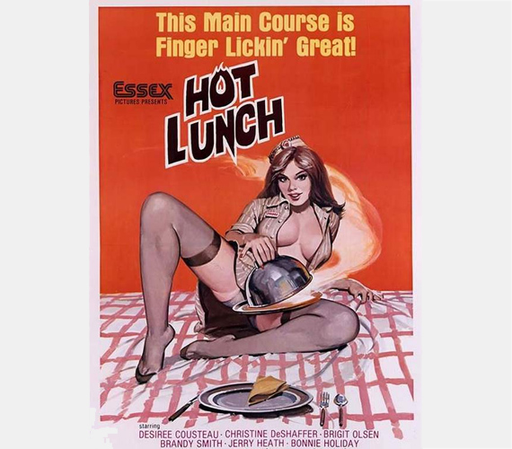
                        	1978-ban jelent meg a Hot Lunch című erotikus film, melynek plakátján egy ledér hölgy éppen magát kínálja fel ebédre.