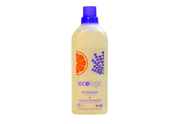 
                        	Az iecologic folyékony biomosószer narancs-, levendula- és teafaolajat tartalmaz. 1350 forint körüli áron vásárolhatod meg.