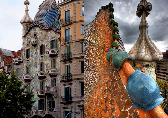 	A barcelonai Casa Battlo Antoni Gaudí nevéhez köthető.