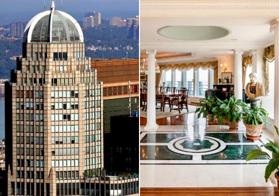 
                        	Bár nem különálló villa, három emeletével annak is nevezhető a 100 millió dolláros City Spire Penthouse New Yorkban, Manhattanben. A luxusotthon egy hatalmas borkóstoló termet is magában foglal, az emeletek között pedig külön lift közlekedik.