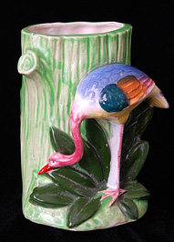 Váza flamingóval