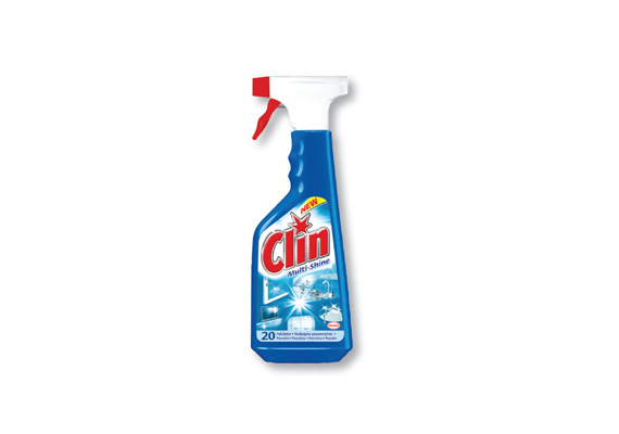 
                        	A Clin Multi Shine hatékonyan távolítja el a szennyeződéseket és az odaszáradt foltokat az üvegről, emellett képernyők, fa- és márványfelületek tisztítására is alkalmas.