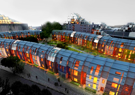 
                        	Az Evgeni Leonov Architects a tojás formájából kiindulva tervezett  energiatakarékos házat a nottinghami Trent Villába. A tojás az egyik leginkább energiahatékony forma, ami a természetben előfordul.
