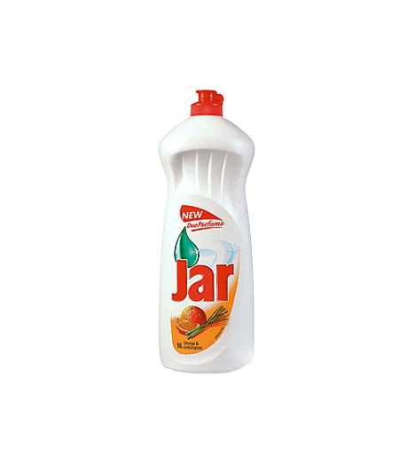  	Jar Orange&Lemongrass  	A Jar mosogatószerével szinte gyerekjáték a mosogatás. Elég sűrű és erős ahhoz, hogy csak keveset kelljen belőle használni, ennek ellenére el lehessen távolítani vele a ráégett ételmaradékot és a zsírt az edényekről. Több illatban kapható, kedvencünk azonban a narancsos-citromfüves változat.