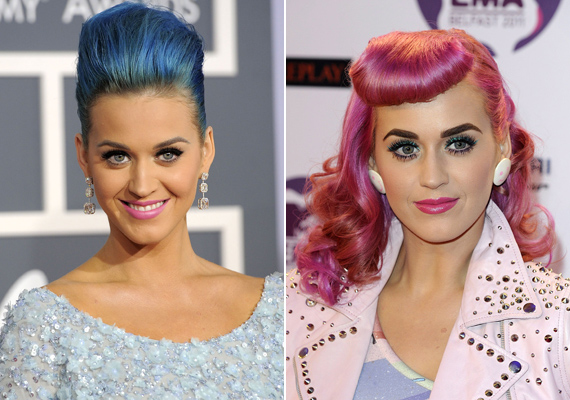 	Katy Perry szeret a színekkel kísérletezni. Vajon az anyukája nem mondta még neki, hogy néha a kevesebb több?