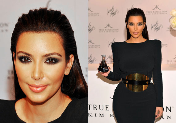 	Kim Kardashian a füstös szemhéj egy egyszerűbb változatát viseli - a két színből álló festék gyorsabban készül el, és kevésbé maszatolódik.