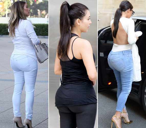 	Kim Kardashian feneke önálló életet él, mintha ráragasztották volna a testre. 