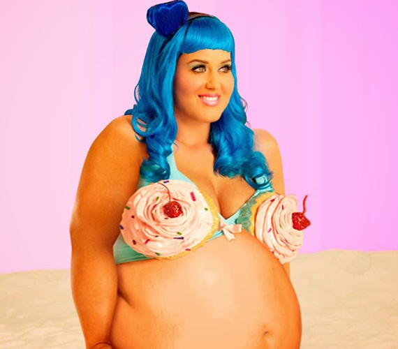 
                        	Katy Perry sokszor visel cukorkákkal vagy sütikkel dekorált fellépőruhákat, ami eléggé passzol a koncepcióba.