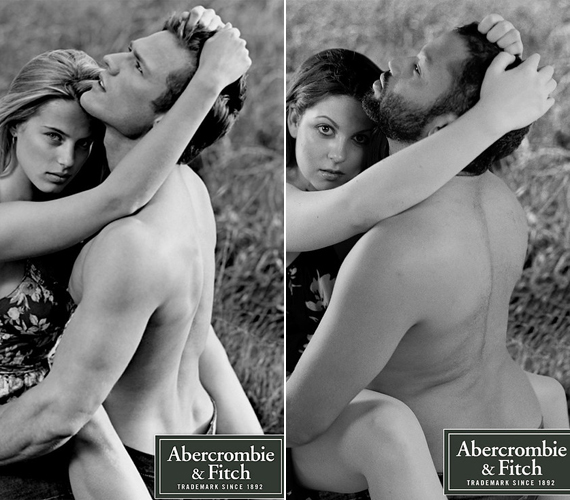 	Az Abercrombie szexuálisan túlfűtött reklámja modellekkel, valamint átlagos emberekkel, akikkel éppúgy működik.